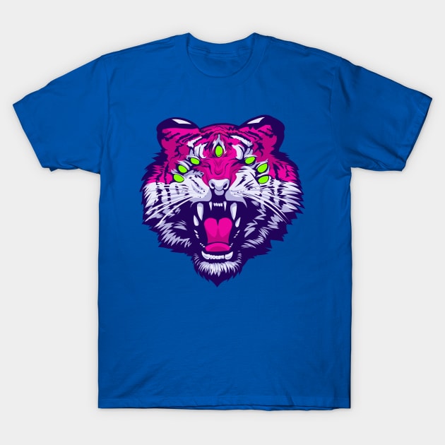 Seven Eyed Tiger T-Shirt by freezinghot